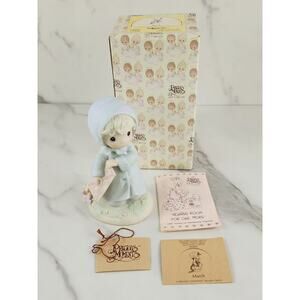 Enesco Precious Moments March Girl w/ Kite 5 1/2" Porcelain Figurine 1989 Taiwan
